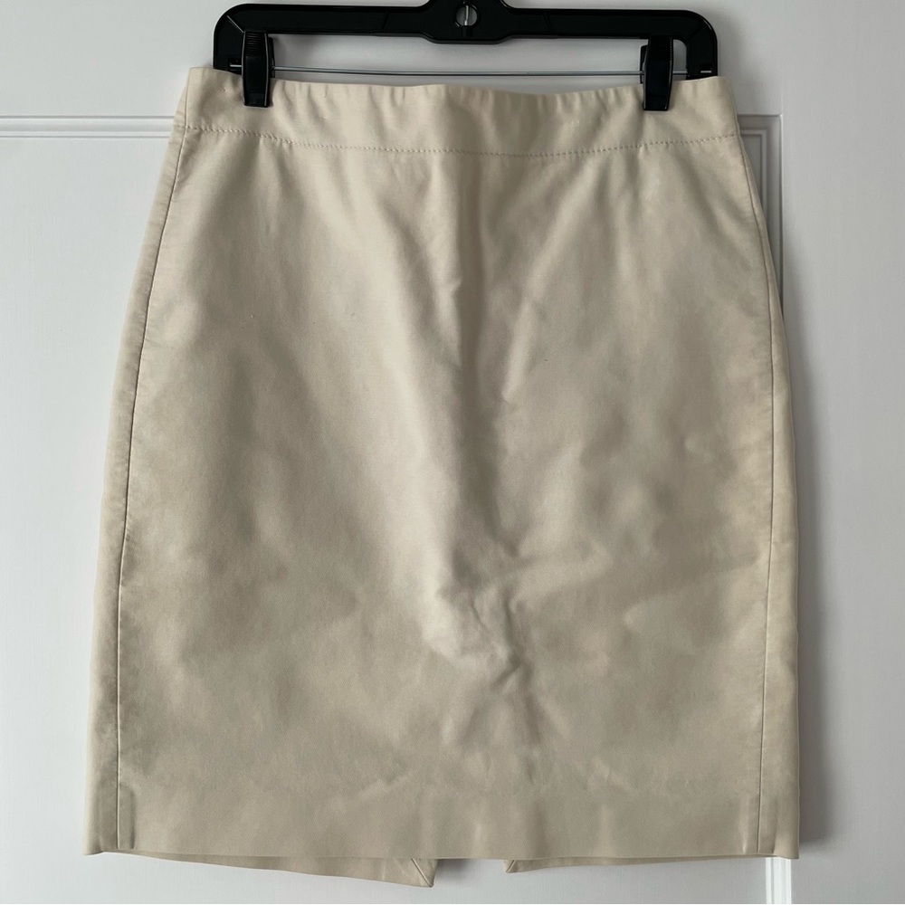 J. Crew Cotton No 2 Pencil Skirt in Light Khaki
